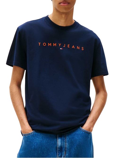T-shirt blu scuro in cotone Tommy Jeans | DM0DM207440GZ